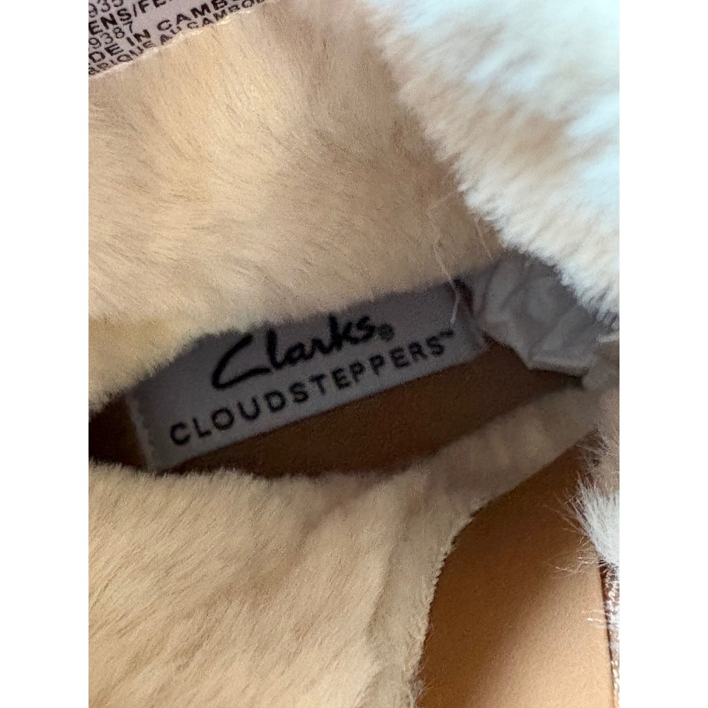 Clarks Cloudsteppers Womens 7 Brown Faux Suede Fur Trim Ankle Boots NEW - Picture 7 of 8